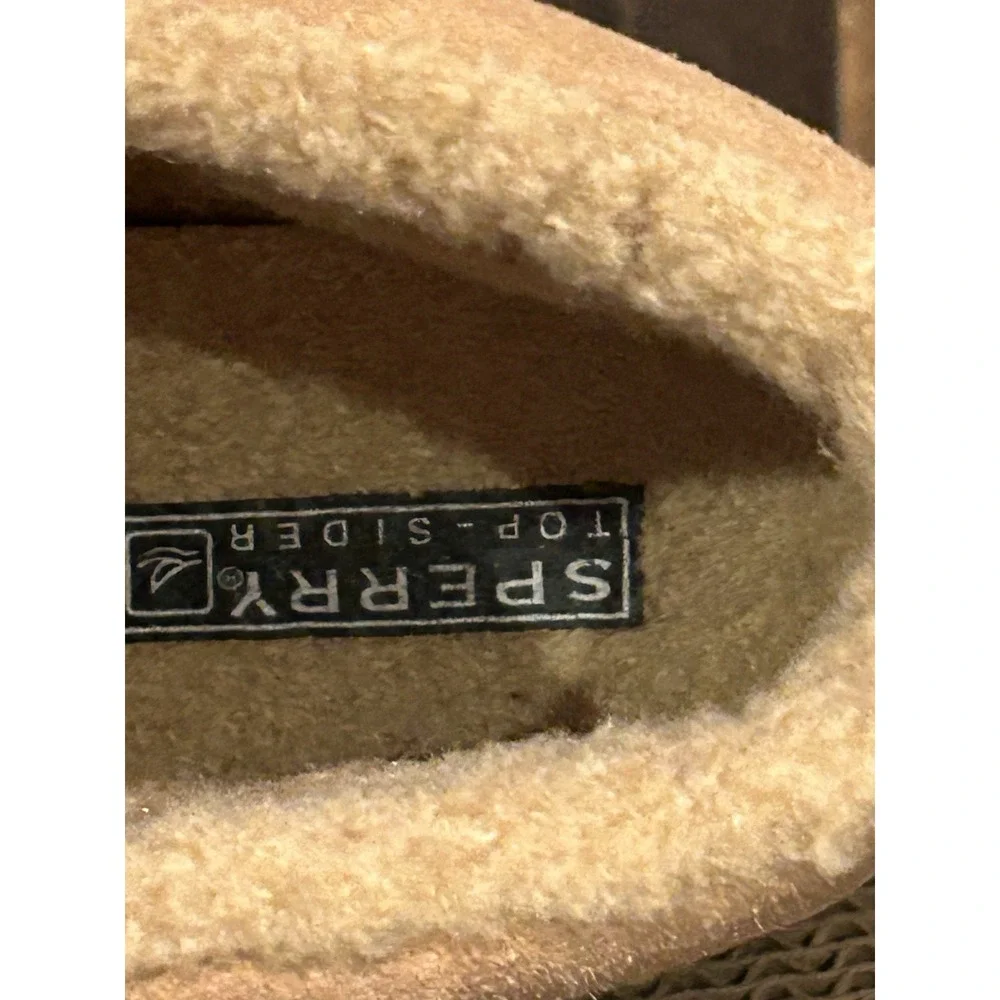 Sperry Womens Betty Boot‎ Size 9 Brown Suede Sherpa Lined Lace Up Bootie Shoe